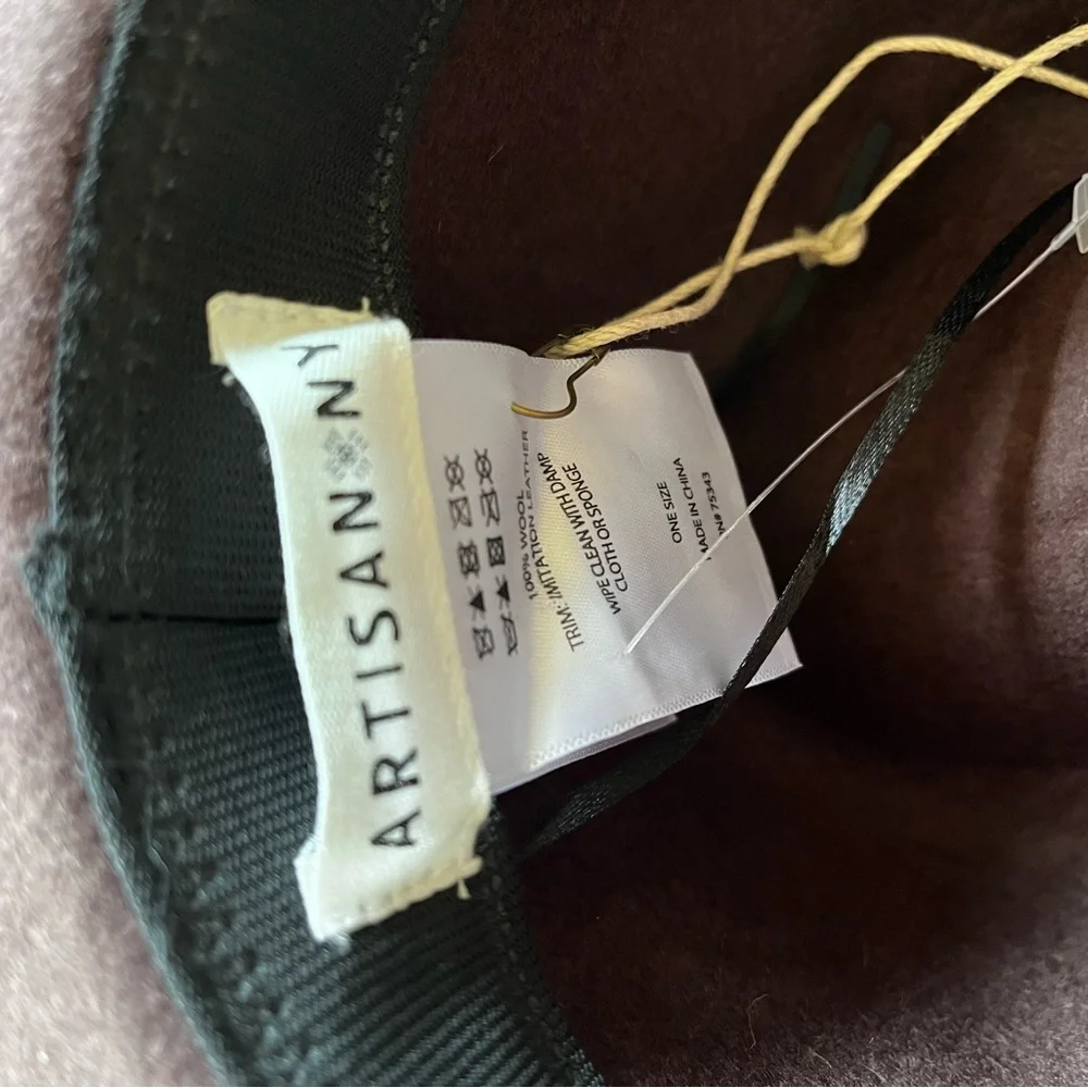 NWT ARTISAN NY 100% Wool Adjustable Hat Brim Brown / Chocolate